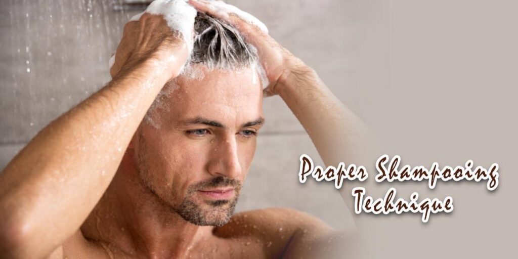 Best Mens Shampoo proper shampooing technique